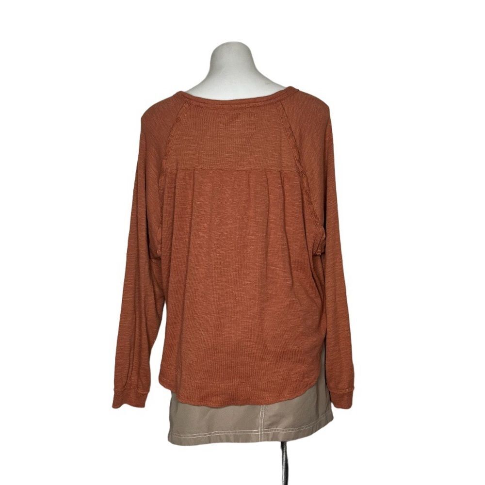 PILCRO Anthropologie Diana Pullover Knit Top Ruffle Detail Rounded Hem Size XL - Picture 2 of 12